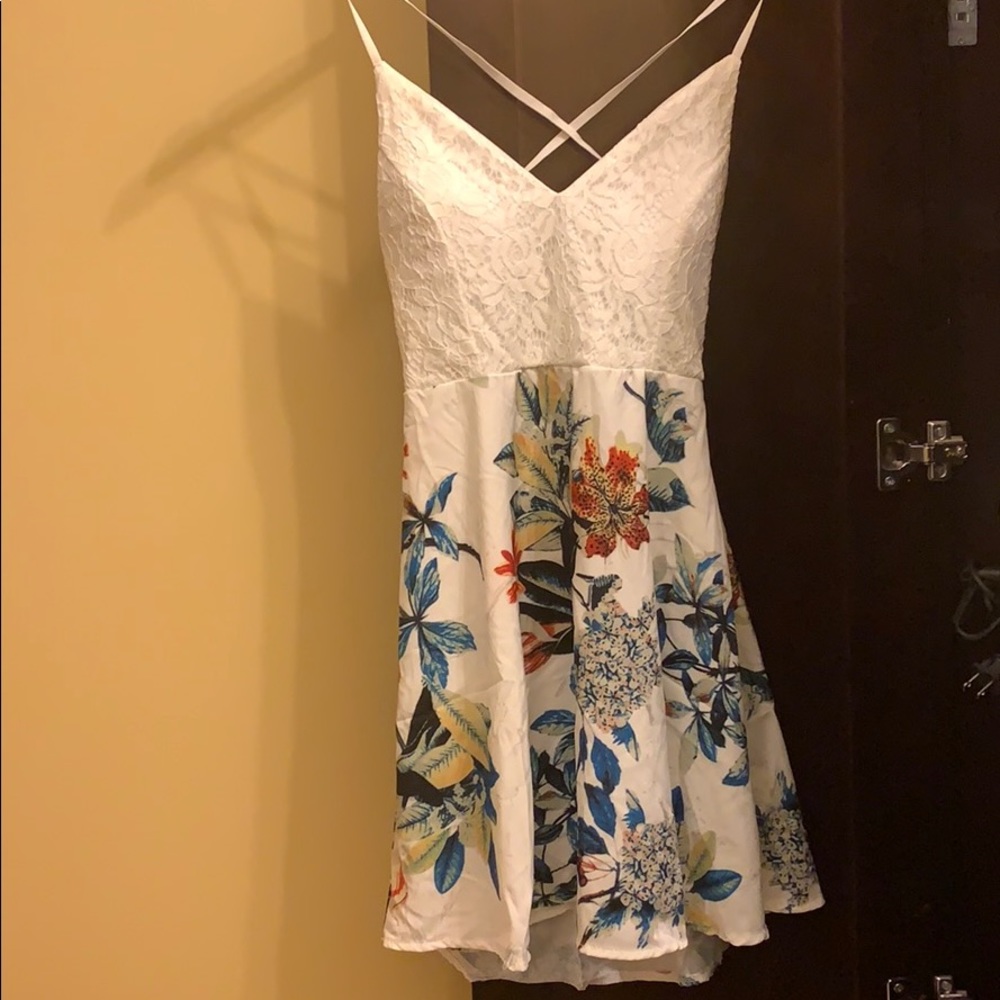 Multicolor white lace sundress